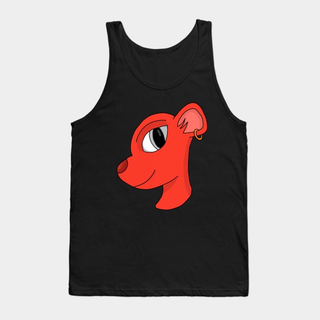 Stylish feline wearing earring Tank Top by Diego Carvalho